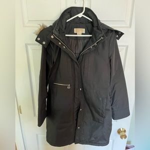 Michael kors black parka M